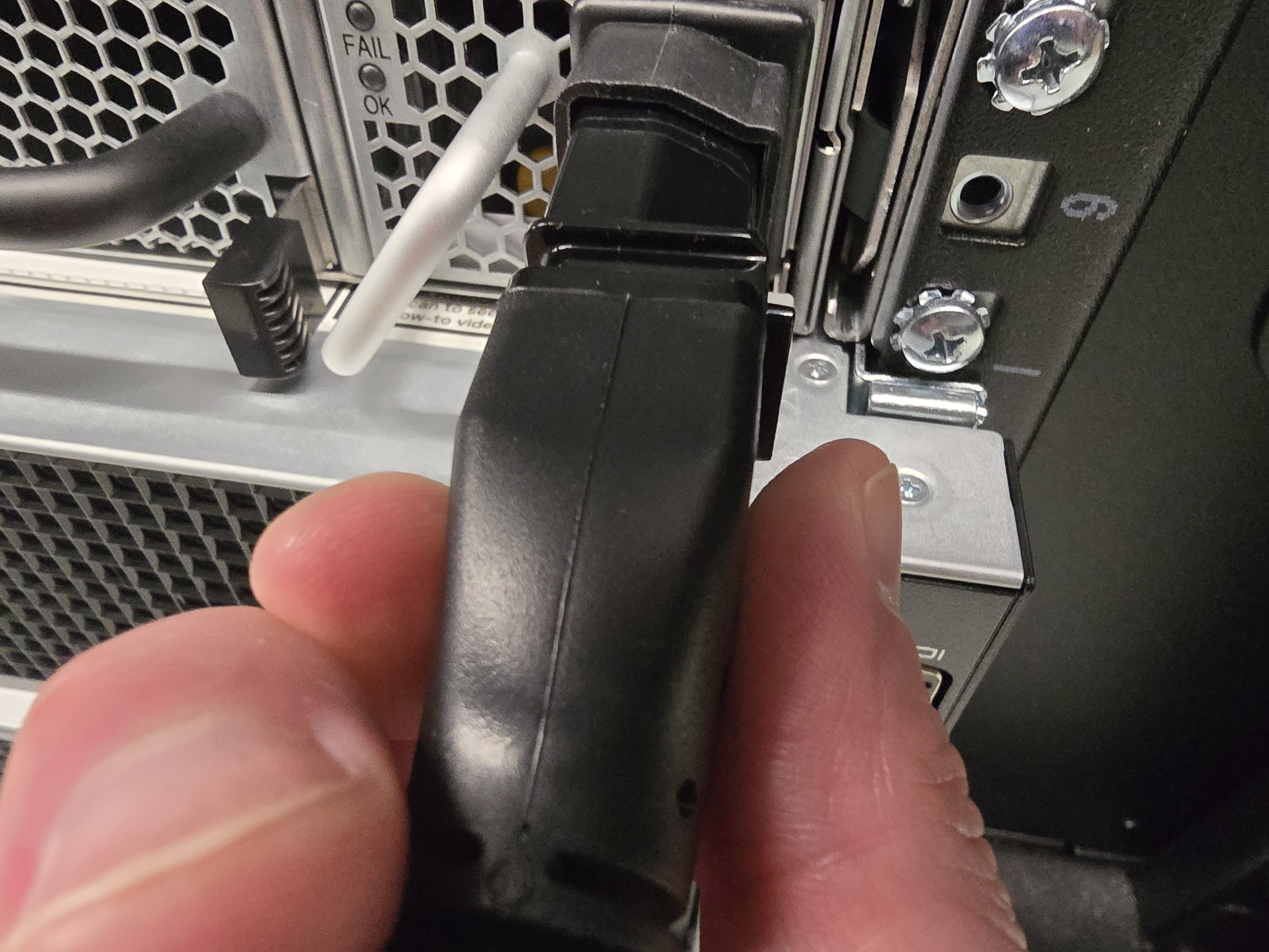 Inserting the Power Cord