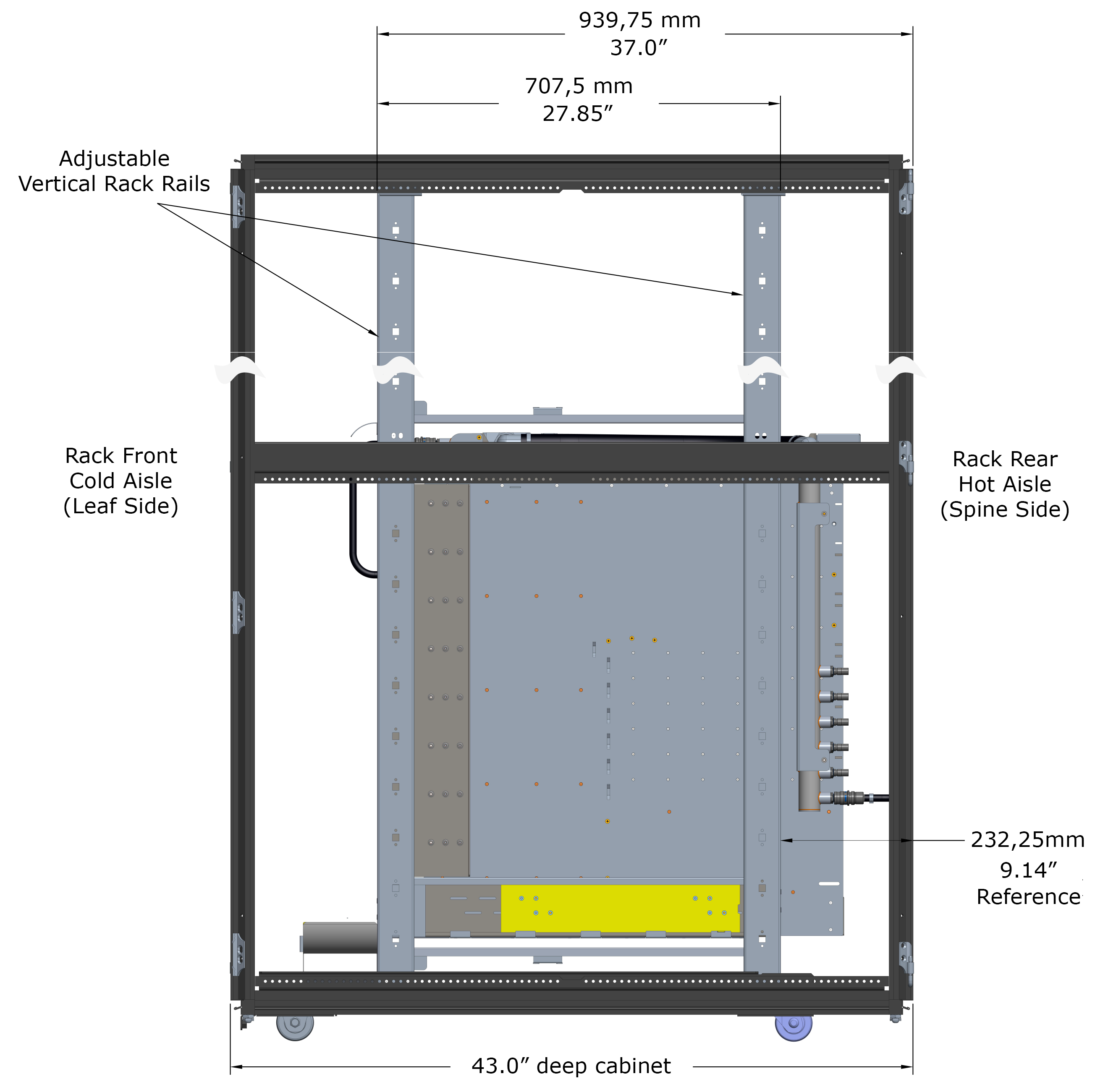 Adjust Rack Vertical Rails