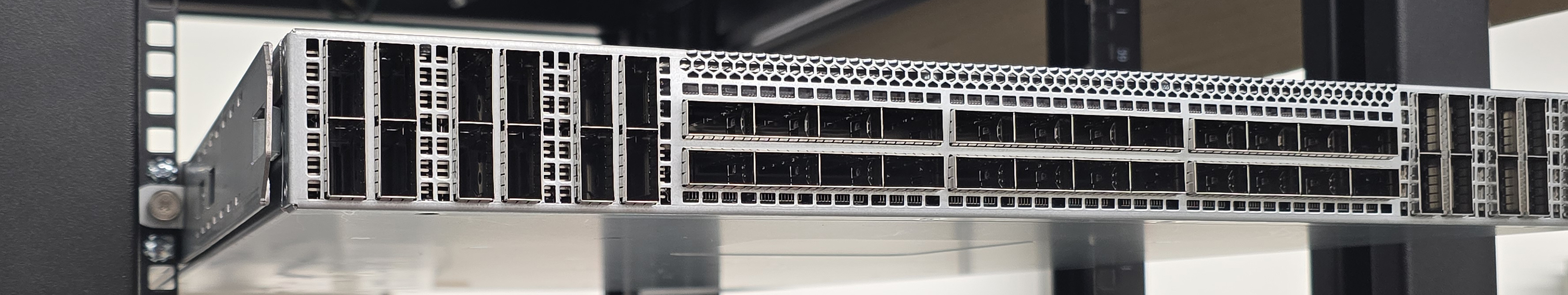 Switch Mounted in a Four Post Standard Rack